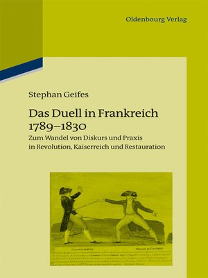 cover image of Das Duell in Frankreich 1789-1830